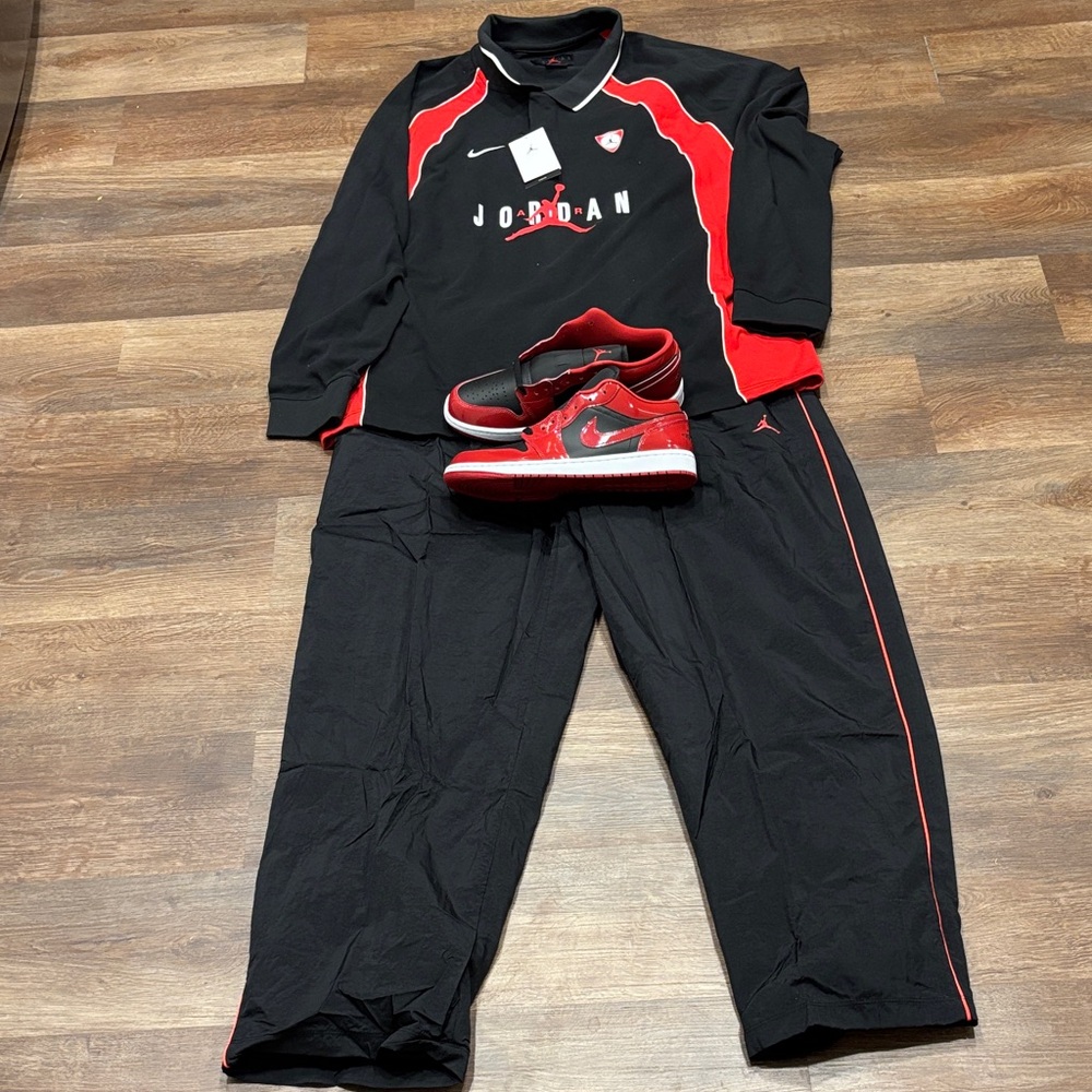 Jordan 3XL Jersey Polo Red&Black, Air Jordan 1 SE Red Black, 2XL Jordan Pants